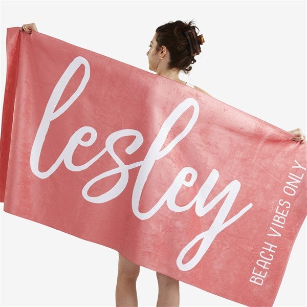 Personalized Name Beach Towels - Scripty Style - 20846
