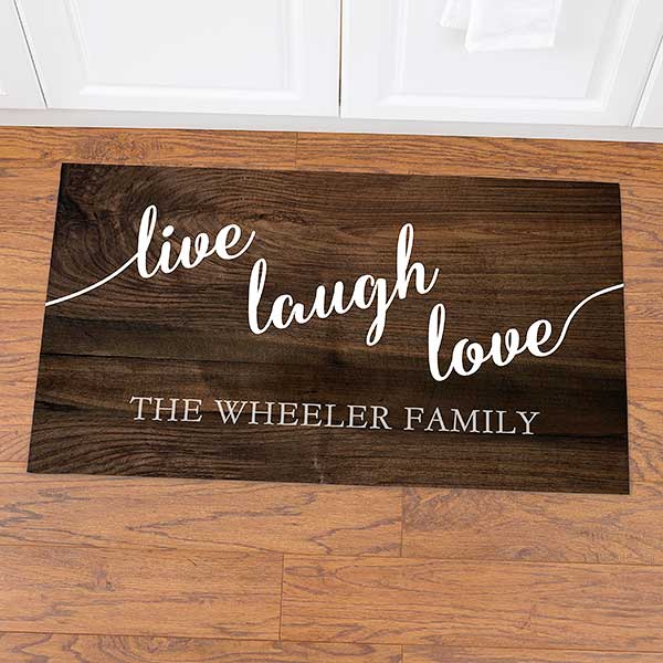 Personalized Kitchen Mats - Live, Laugh, Love - 20894