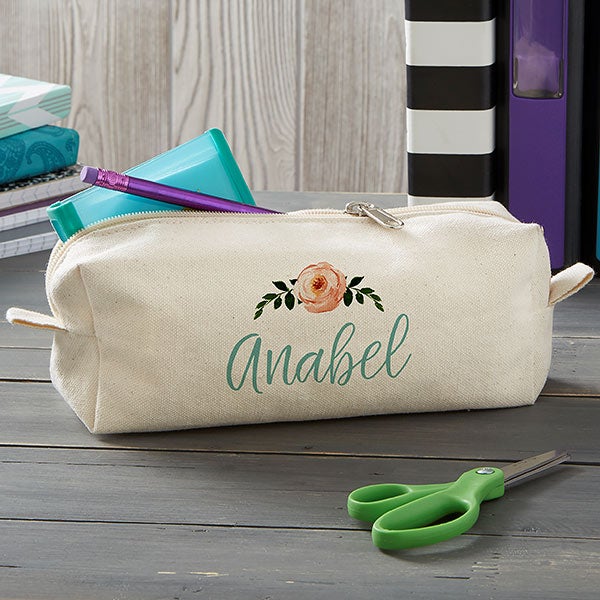 Personalized Pencil Case - Floral Name