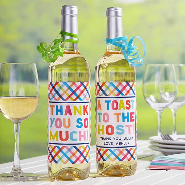 Personalized Wine Bottle Labels For Host/Hostess Gift - 20934