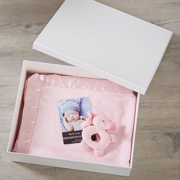 ukgiftstoreonline Personalised Baby Girl Pink Keepsake Memories Box Romper Design