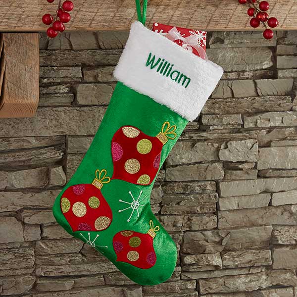 21005 - Festive Holiday Personalized Christmas Stocking