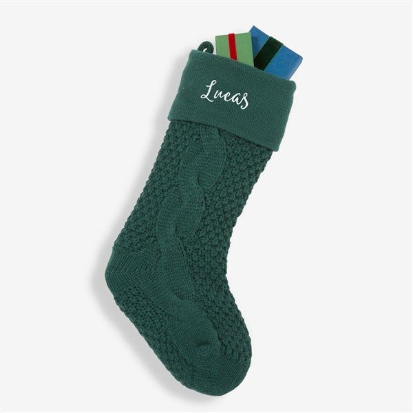 Cozy Cable Knit Personalized Christmas Stocking - 21010