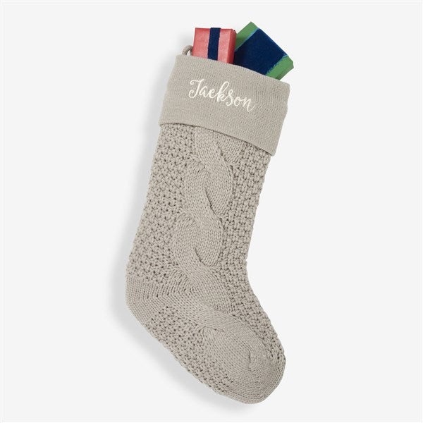 Cozy Cable Knit Personalized Christmas Stocking - 21010