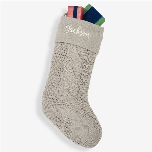 Cozy Cable Knit Personalized Christmas Stocking - 21010
