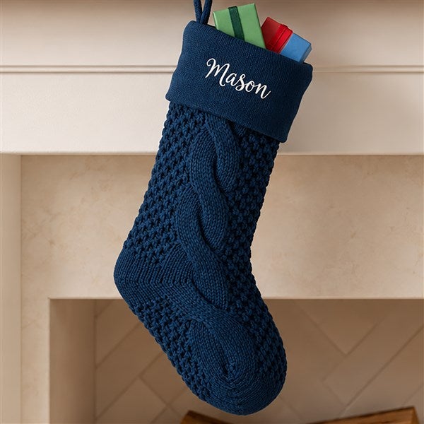 Cozy Cable Knit Personalized Christmas Stocking - 21010