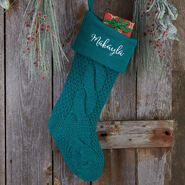 Cozy Cable Knit Personalized Christmas Stocking - 21010
