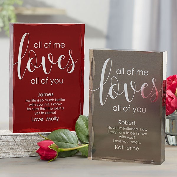 All Of Me Loves All Of You Personalized Keepsake Gift - 21019