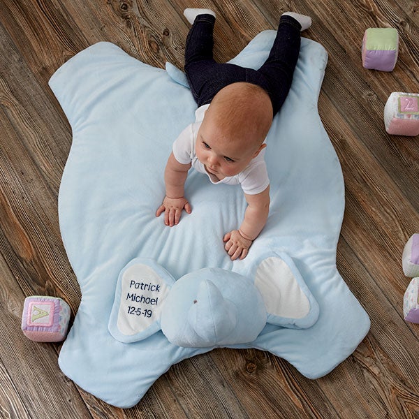 elephant baby plush play mat