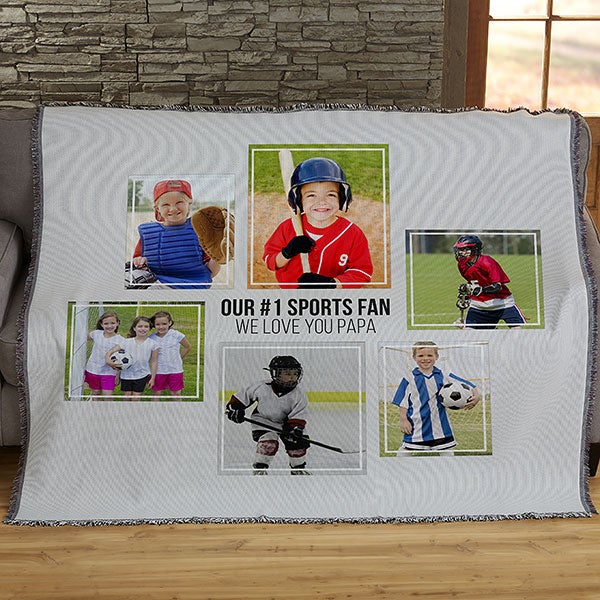 Personalized Blankets For Men - Six Photo Collage - 21057