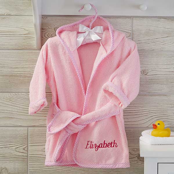 100% cotton towel bathrobe embroidered/personalised with name of your choice 
