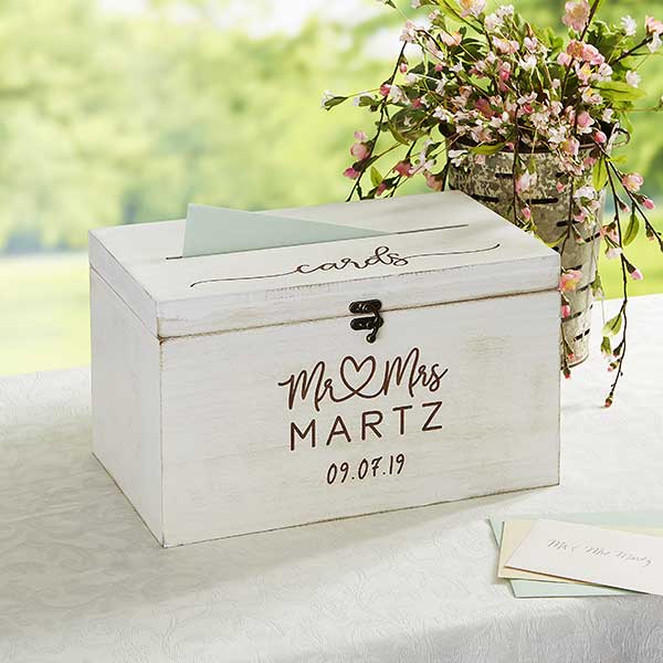 Infinite Love Personalized Wedding Card Box