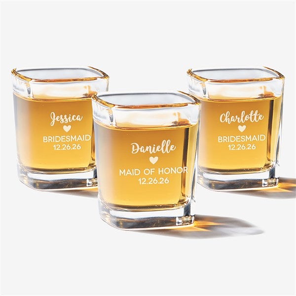 Personalized Bridesmaid Shot Glasses - 21144