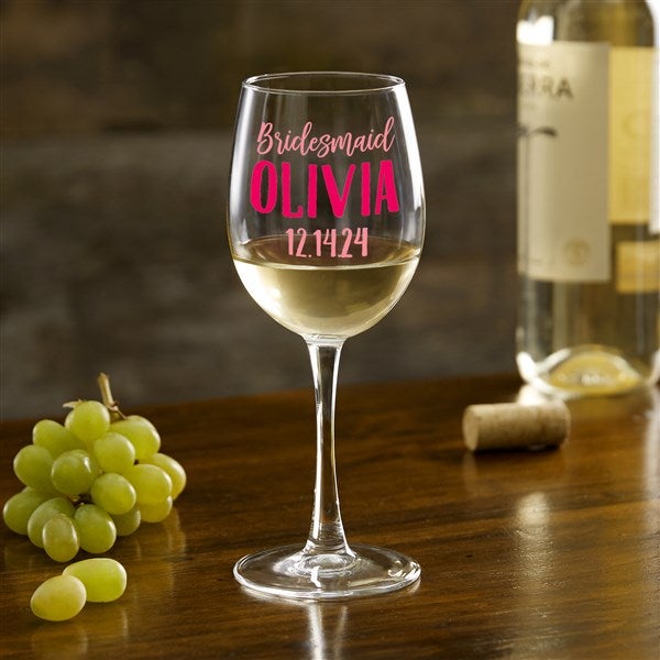 Personalized Wedding Wine Glasses - My Bridal Party - 21158