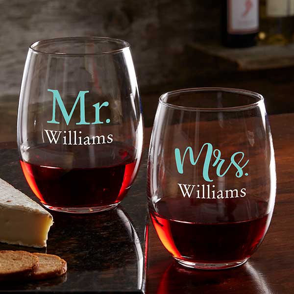 Personalized Crystal Glasses- great Wedding gift