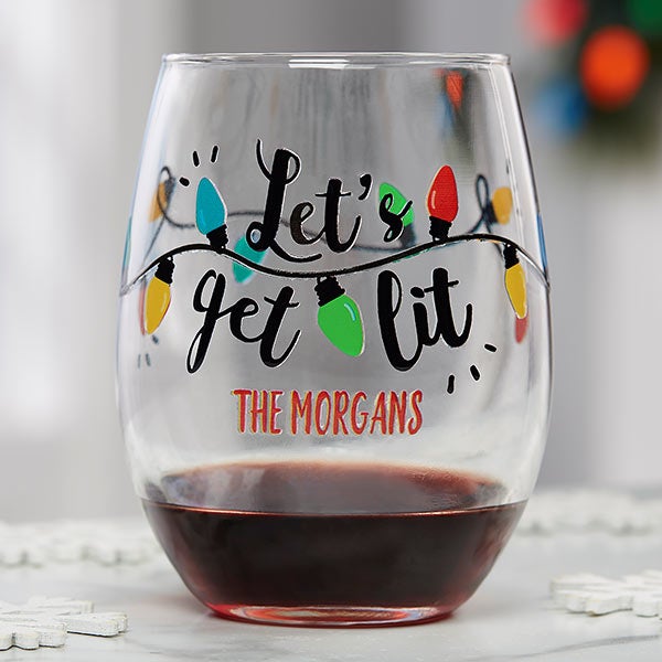Lit Wine Glass