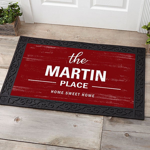 Farmhouse Family Welcome 20x35 Personalized Doormats For The Home