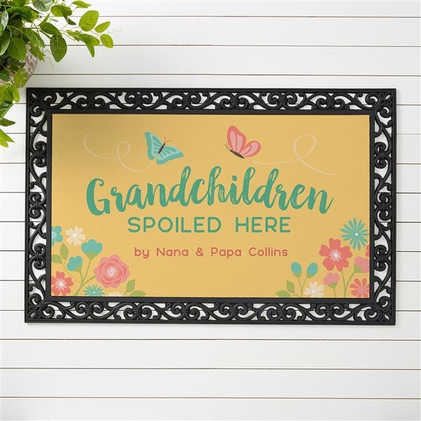 Grandchildren Spoiled Here Personalized Doormats - 21170
