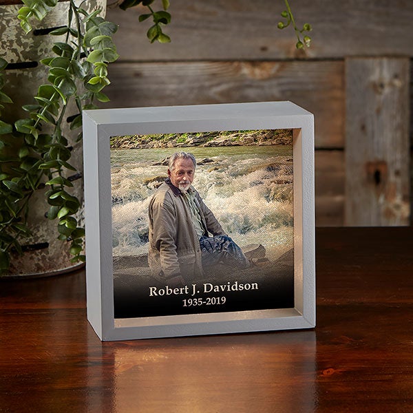 Photo Memorial Personalized LED Light Shadow Box