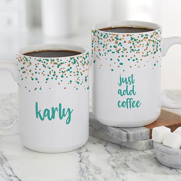 Sparkling Name Personalized Coffee Mugs - 21248