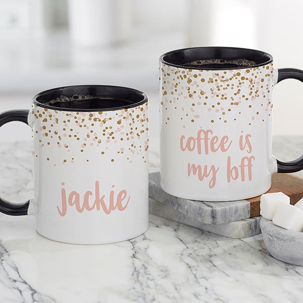 Sparkling Name Personalized Coffee Mugs - 21248