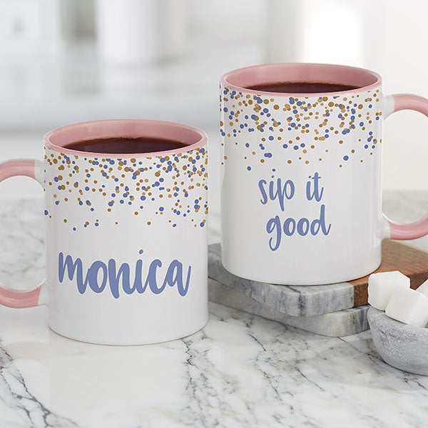 Sparkling Name Personalized Coffee Mugs - 21248