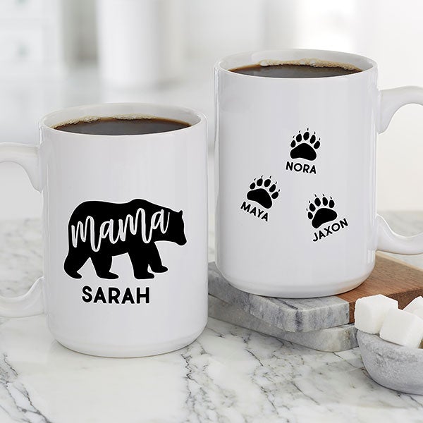 Mama Bear Personalized 30 oz. Oversized Coffee Mug