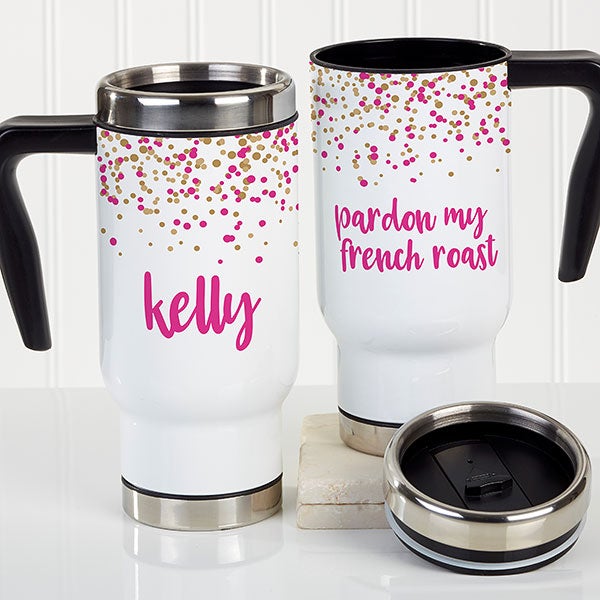 Sparkling Name Personalized Commuter Travel Mug - 21252