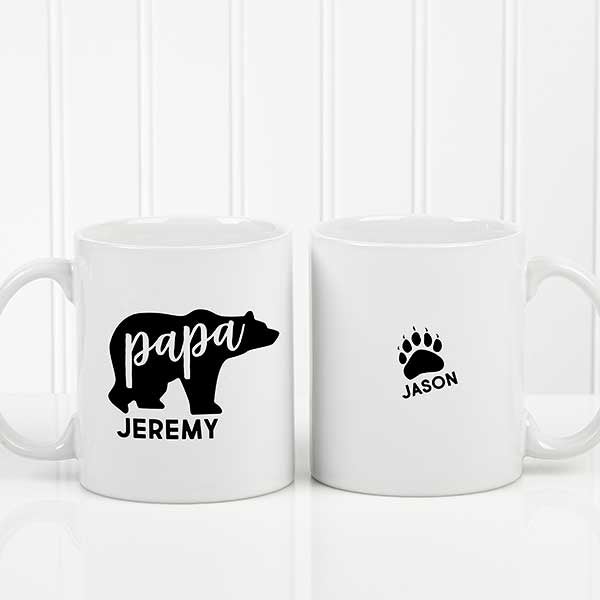 Custom Papa Bear Mugs with Personalized Images