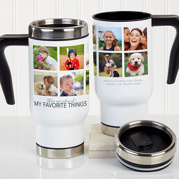 My Favorite Things Personalized Photo Collage Travel Mug - 21258