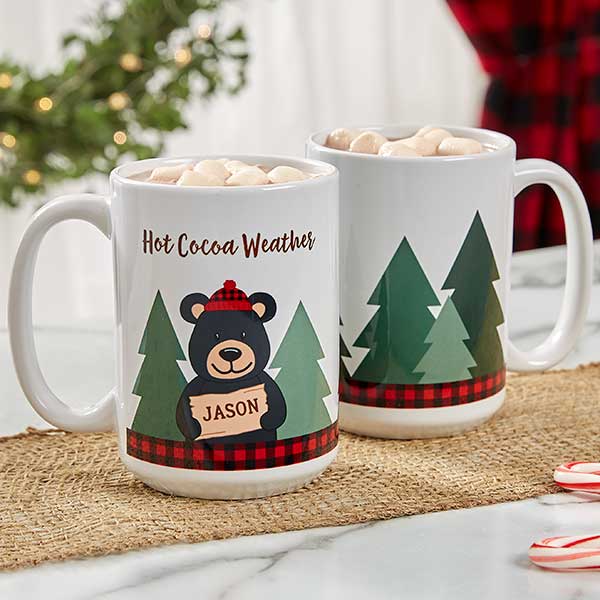 Personalized Christmas Mug - Holiday Bear - 21263