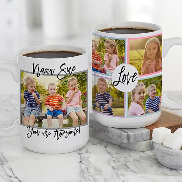 Personalized Mom Coffee Mugs - Love Photo Collage - 21278