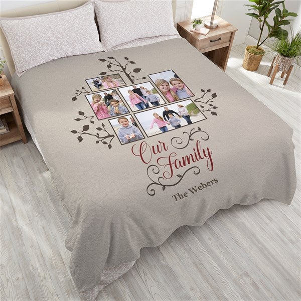 Photo Family Tree Personalized Blankets - 21288