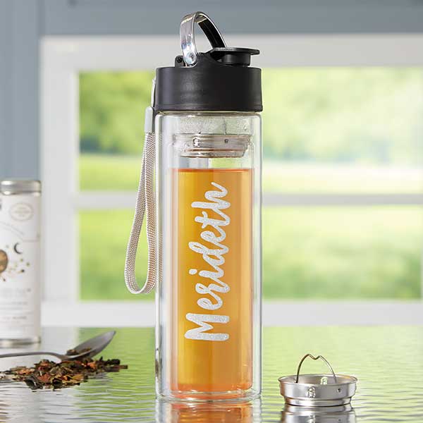 Personalized Glass Water Bottle Infuser