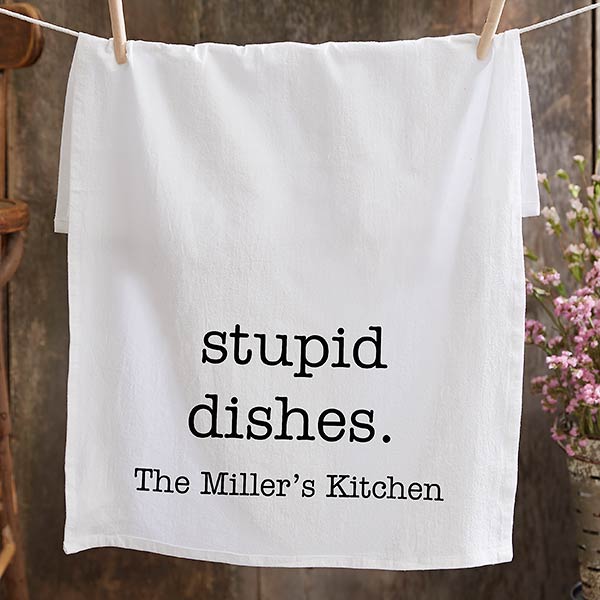 Personalized Flour Sack Towels - Kitchen Expressions - 21364