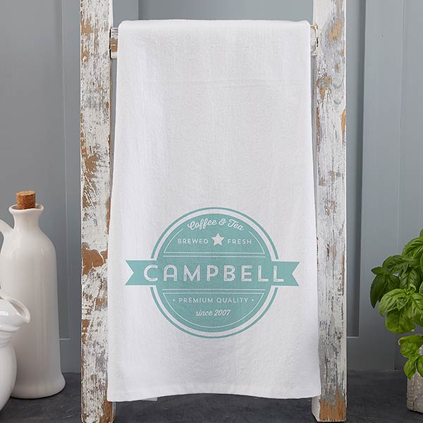 Coffee House Personalized Tea Towels - 21366