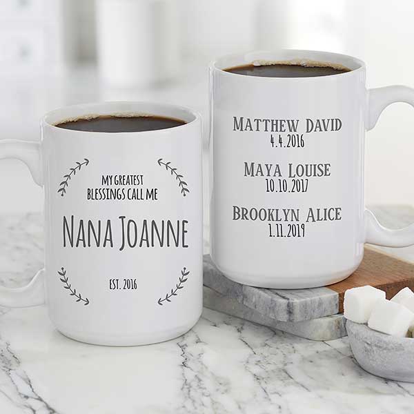 My Greatest Blessings Call Me Personalized Coffee Mugs - 21377