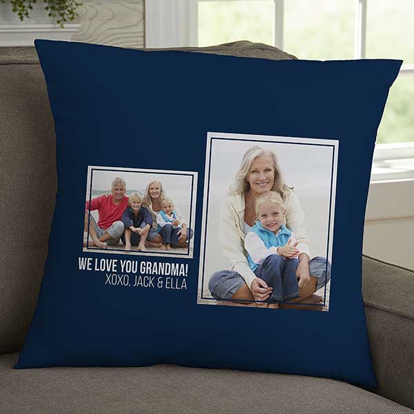 Personalized 2 Photo Collage Throw Pillows For Her - 21453