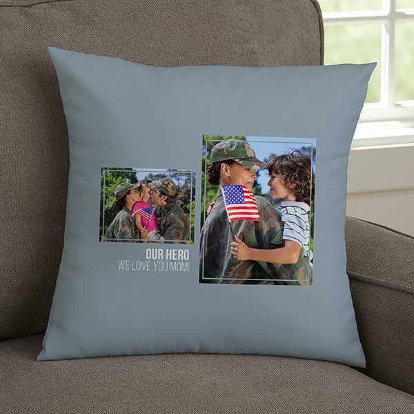 Personalized 2 Photo Collage Throw Pillows For Her - 21453