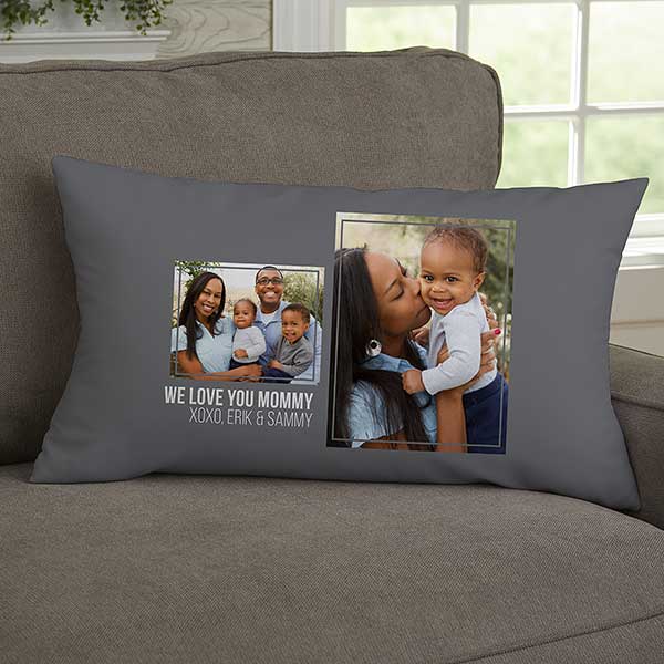 Personalized 2 Photo Collage Throw Pillows For Her - 21453