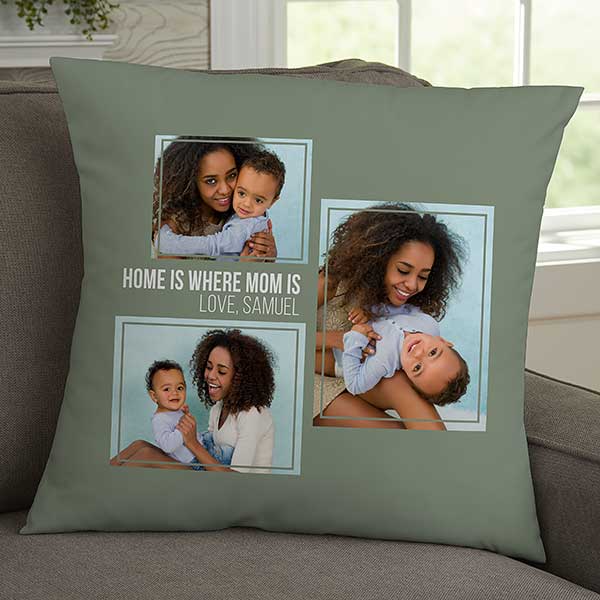 Personalized 3 Photo Collage Throw Pillows For Her - 21454