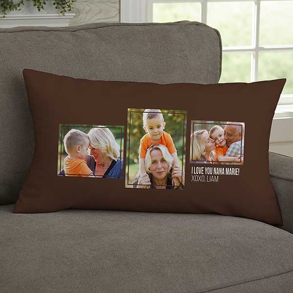 Personalized 3 Photo Collage Throw Pillows For Her - 21454