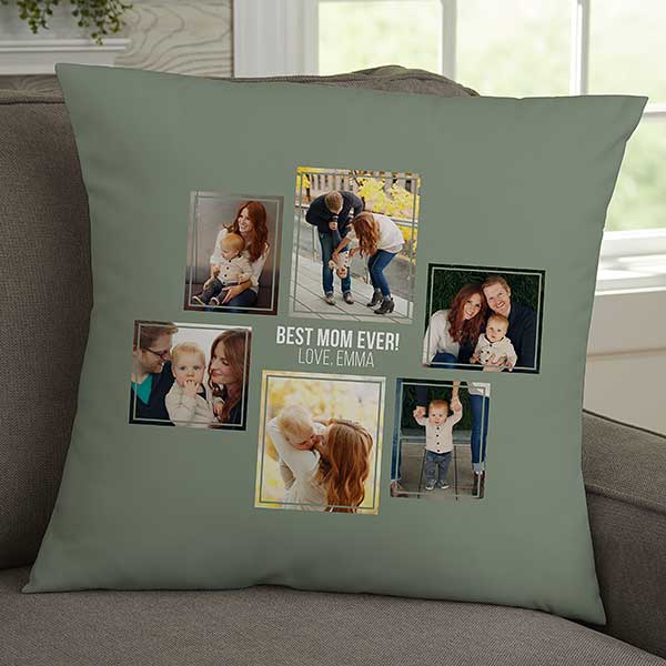 Personalized 6 Photo Collage Throw Pillows For Her - 21457