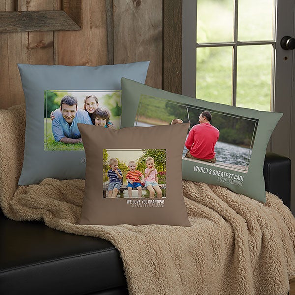 Personalized Photo Throw Pillows For Dad