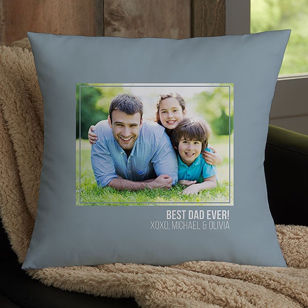 Personalized Photo Throw Pillows For Dad - 21458