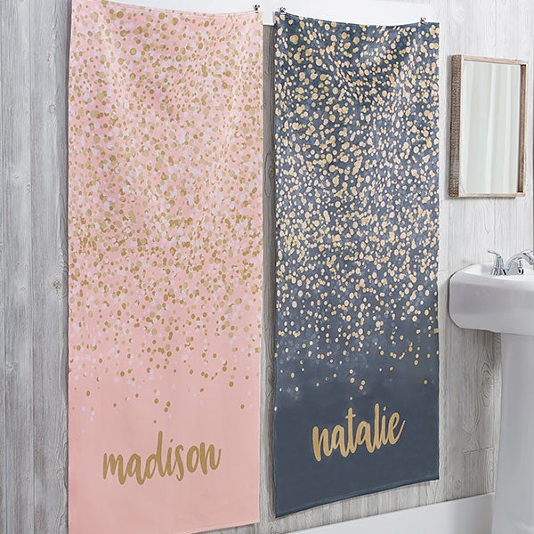 Sparkling Name Personalized 30x60 Bath Towel