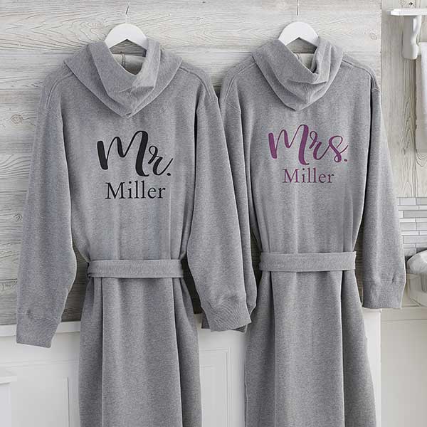 Elegant Couple Personalized Sweatshirt Robe