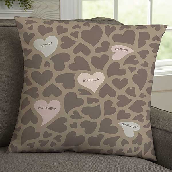 Loving Hearts Personalized Throw Pillows - 21484