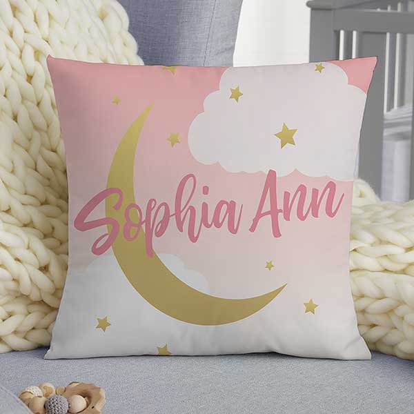 Beyond The Moon Personalized Nursery Throw Pillows - 21486