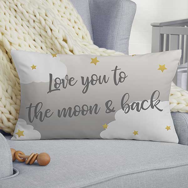 Love You To The Moon & Back Lumbar Throw Pillow